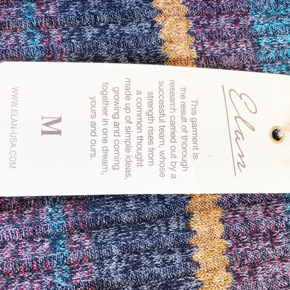 Elan Horizontal Striped Swing Sweater Dress M - Picture 5 of 10